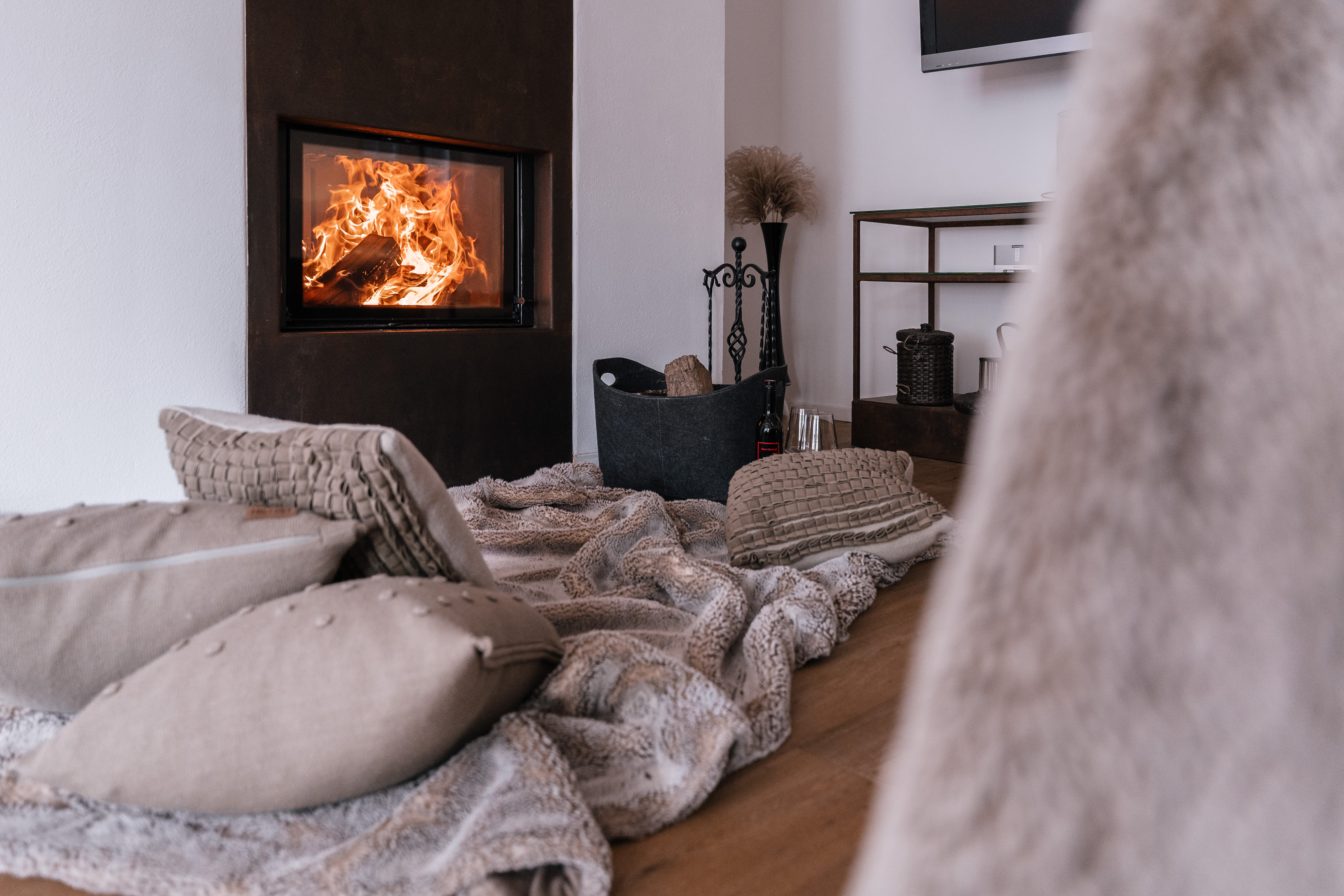 Ferienhaus mit offenem Kamin
